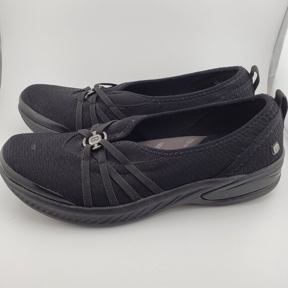 BZEES Rosies Flats 9.5 Women's Shoes Slip On Lightweight Black Arch Support - Picture 3 of 11